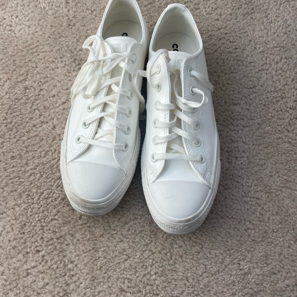 White leather converse